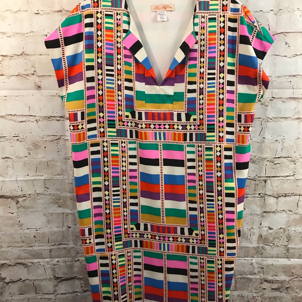 Mars Hoffman tribal boho geometric dress size L